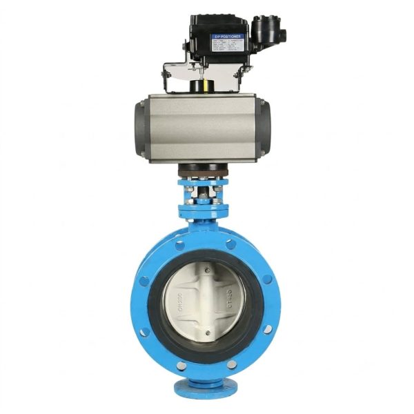 D642X气动蝶阀 D642 Pneumatic Double Eccentric Butterfly Valve Structure Diagram