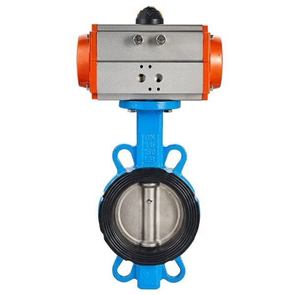 D671X气动对夹蝶阀01 D671X Pneumatic Wafer Butterfly Valve Structure Diagram
